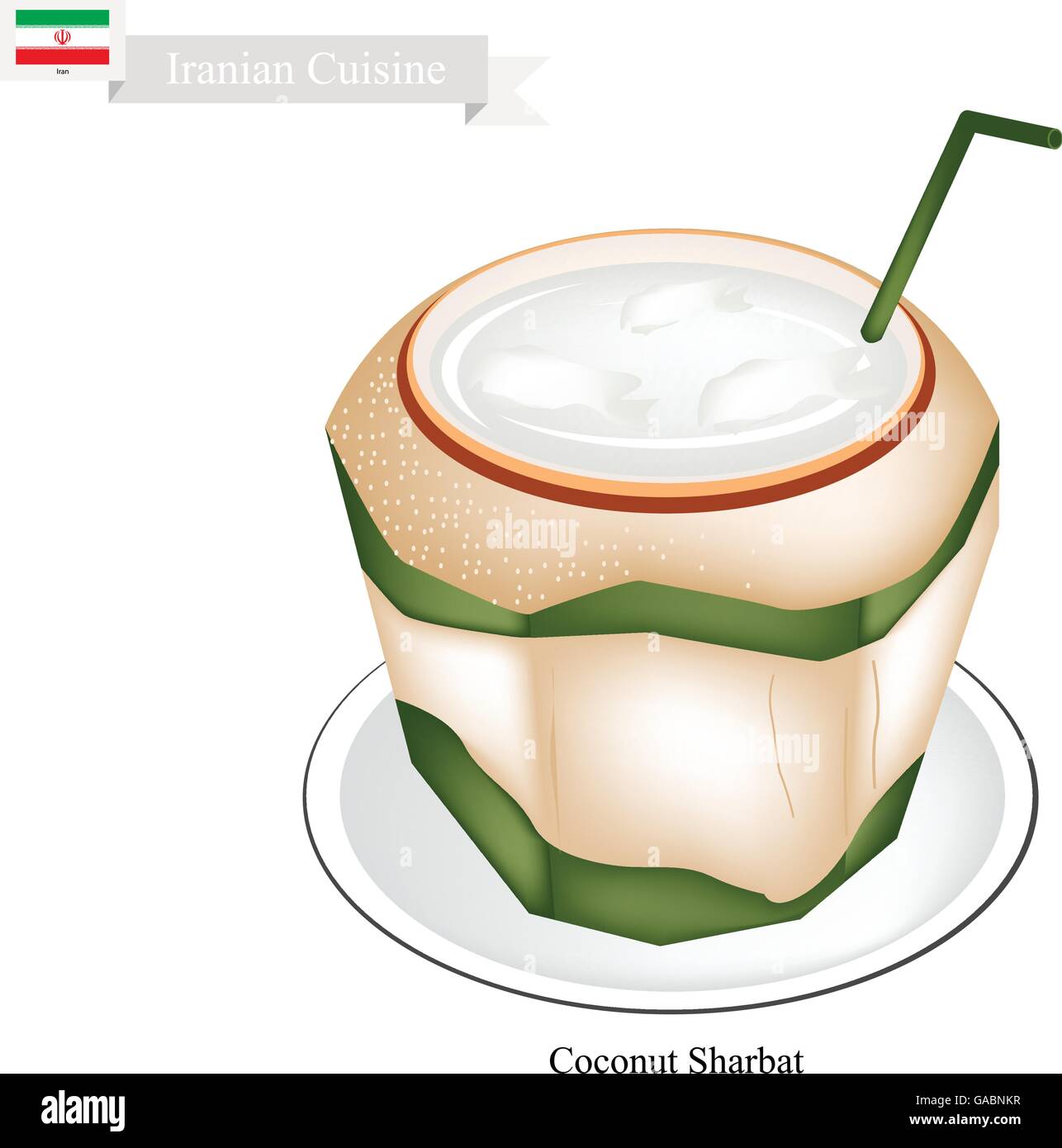 Iranian Cuisine, Sharbat or Traditional Drink Made From Coconut and