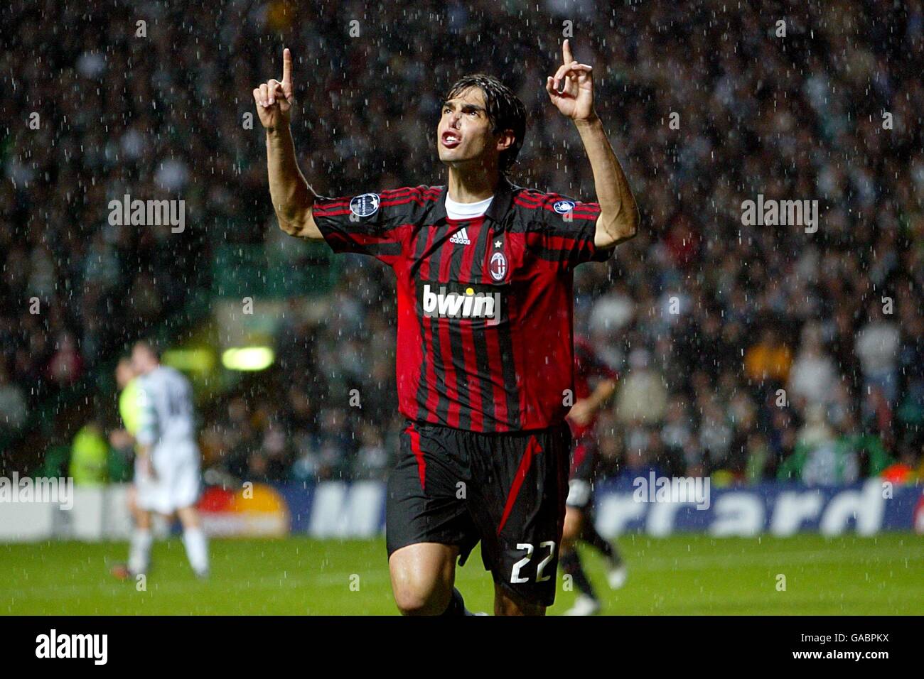 AC Milan's Ricardo Kaka celebrates after scoring from the penalty spot