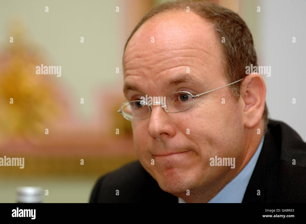 Prince Albert II of Monaco launches the UK branch of the charitable Prince Albert II of Monaco Foundation, which aims to tackle climate change, biodiversity loss and water issues, at the Ritz Hotel, Piccadilly, London. Stock Photo