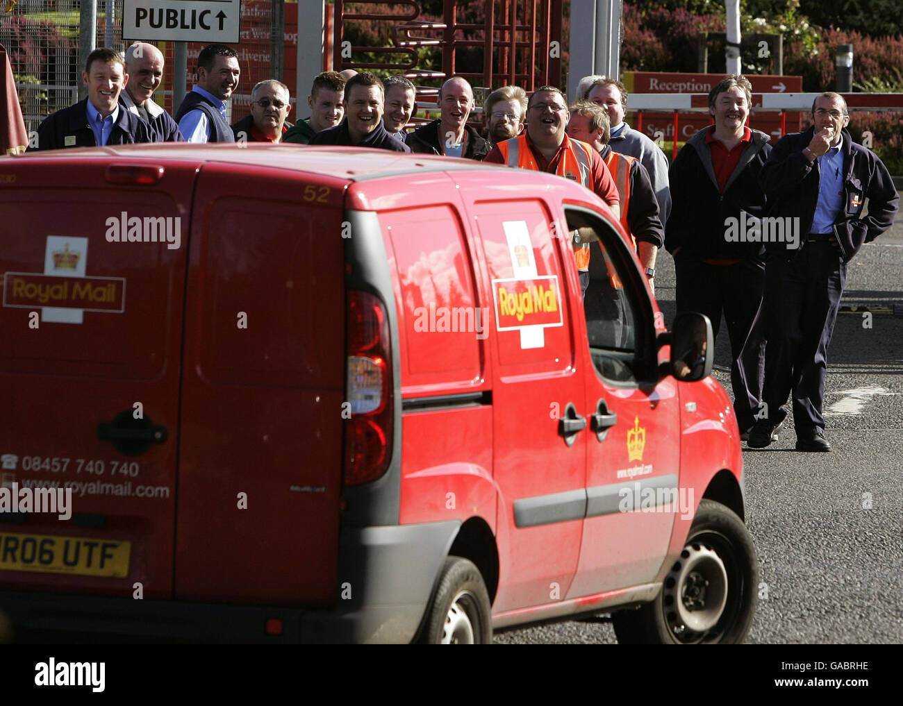 The Royal Mail sorting office at Springburn near Glasgow on the first