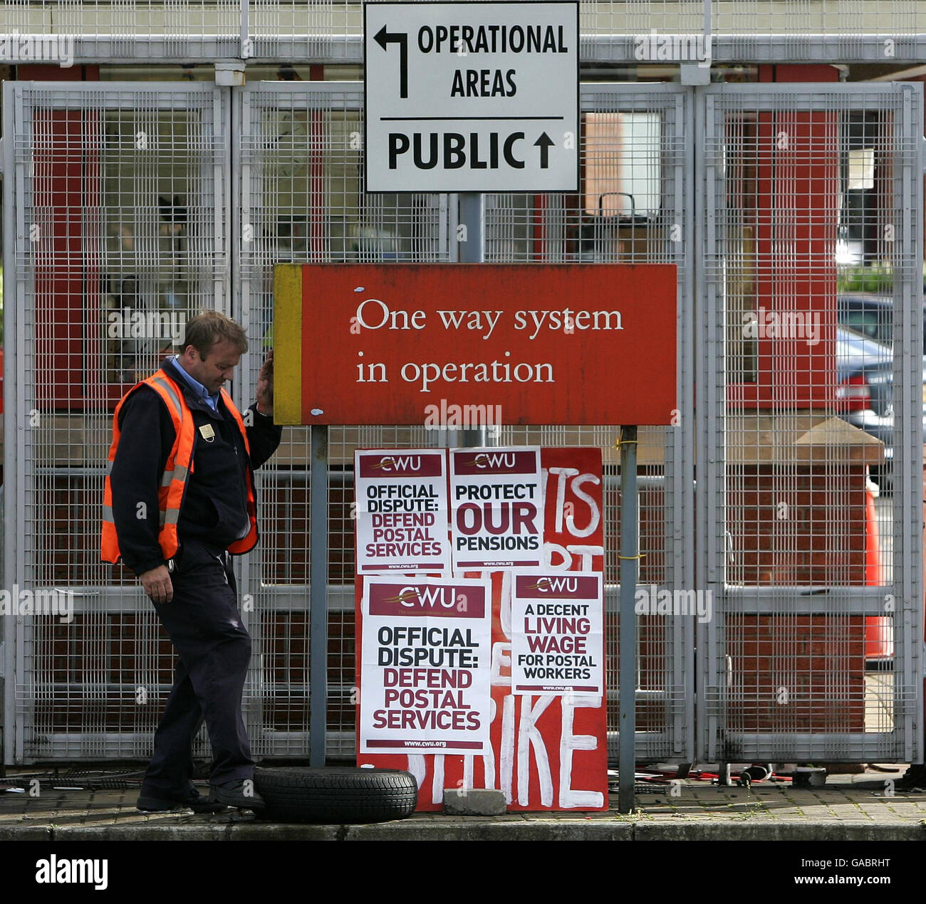 The Royal Mail sorting office at Springburn near Glasgow on the first