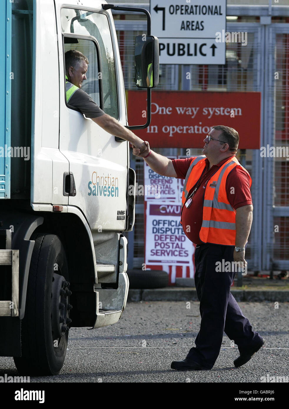 The Royal Mail sorting office at Springburn near Glasgow on the first