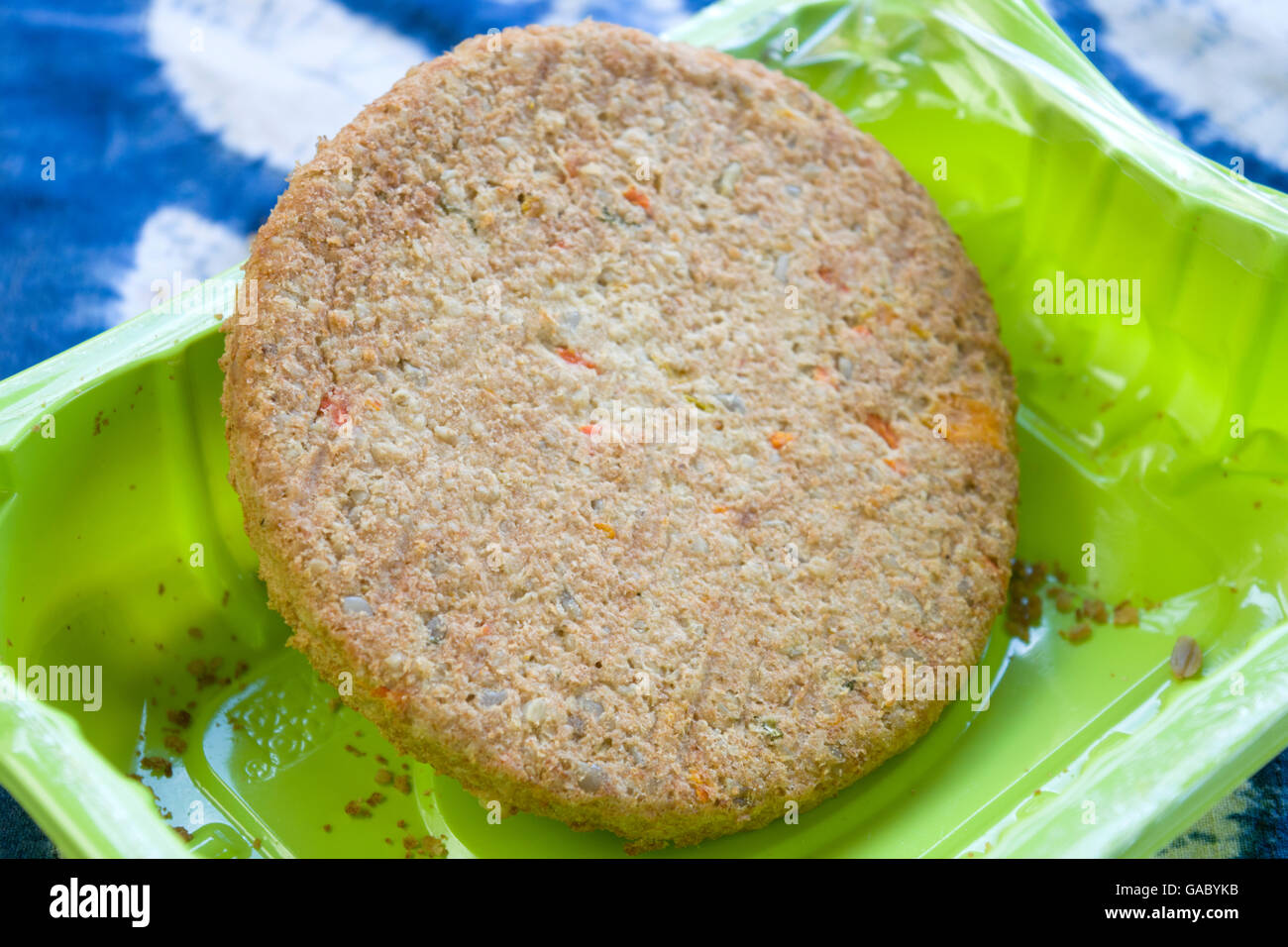 frozen vegetarian burger Stock Photo