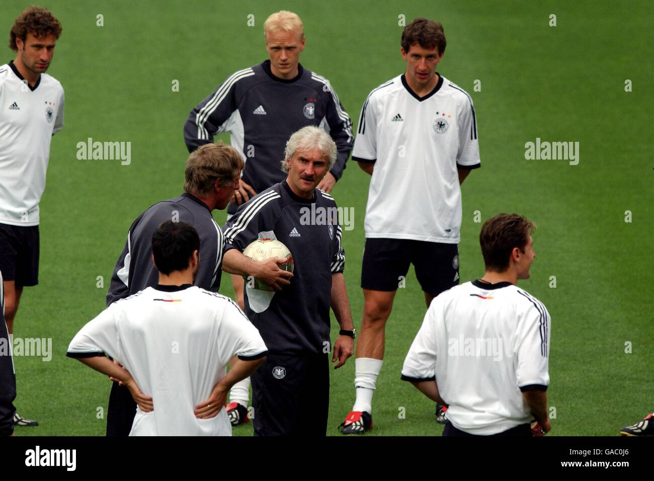 Soccer - FIFA World Cup 2002 - Quarter final - Germany v USA - Germany training Stock Photo