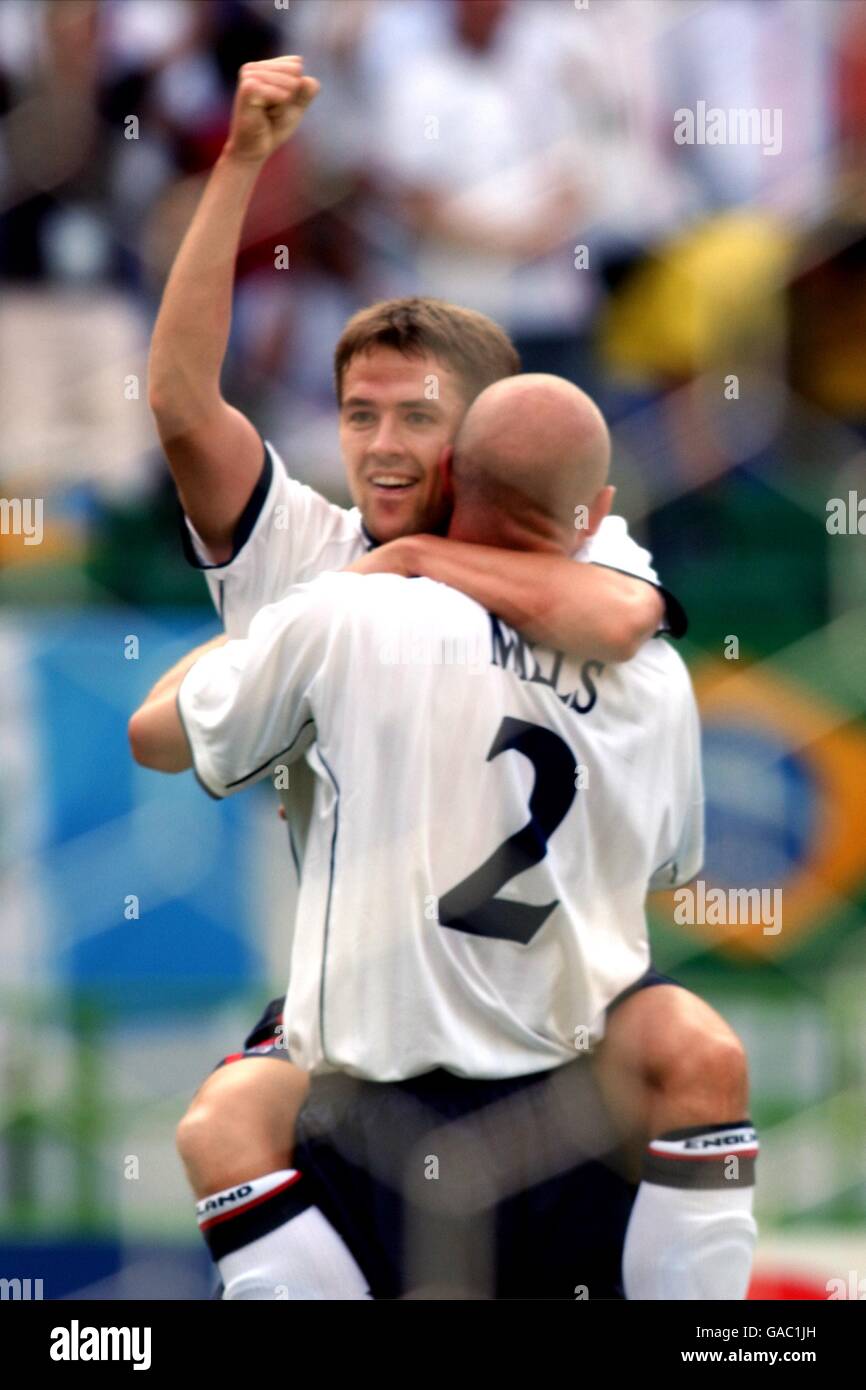 Soccer FIFA World Cup 2002 Quarter Final England v Brazil Stock