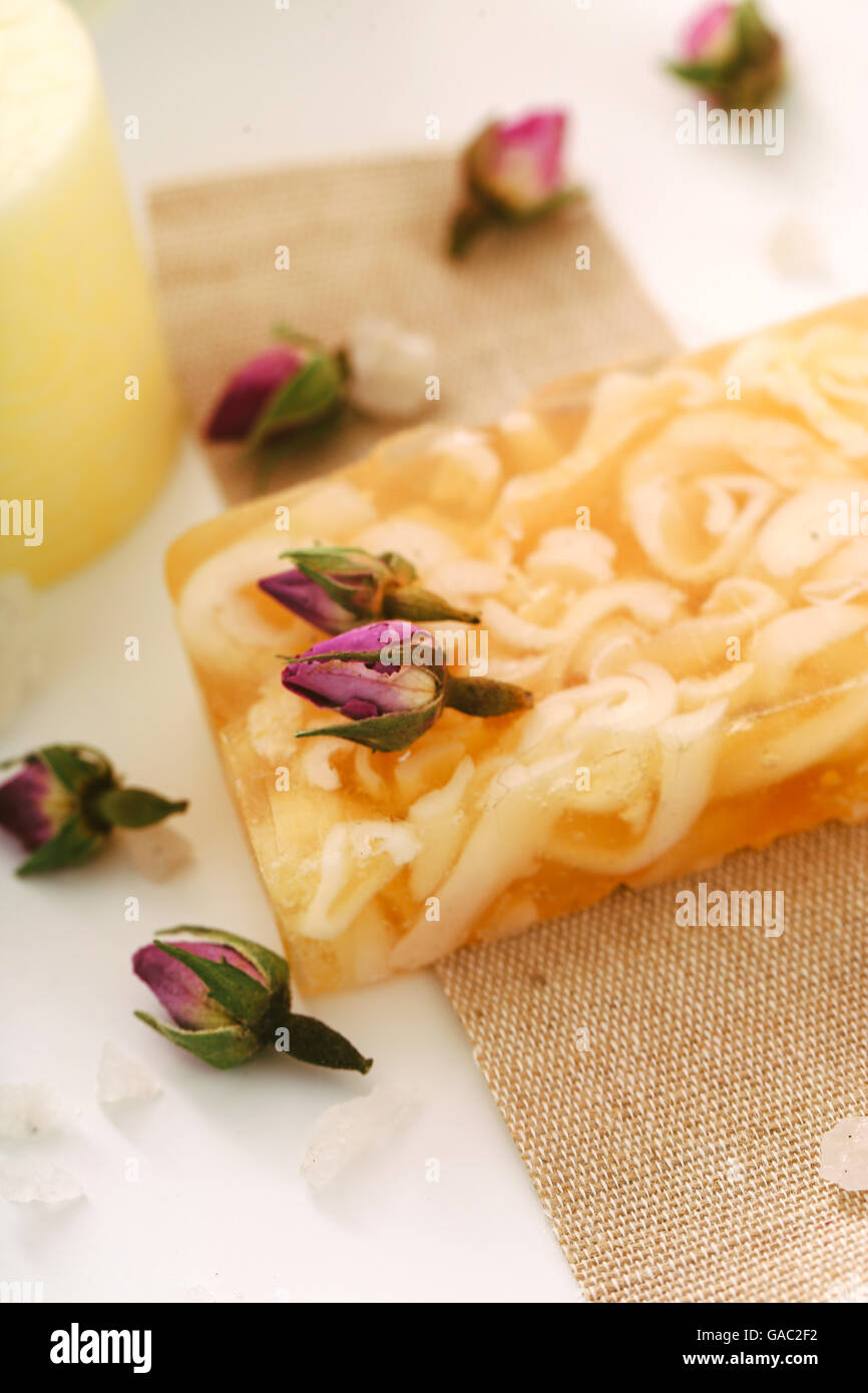 Handmade soap and candle hi-res stock photography and images - Alamy