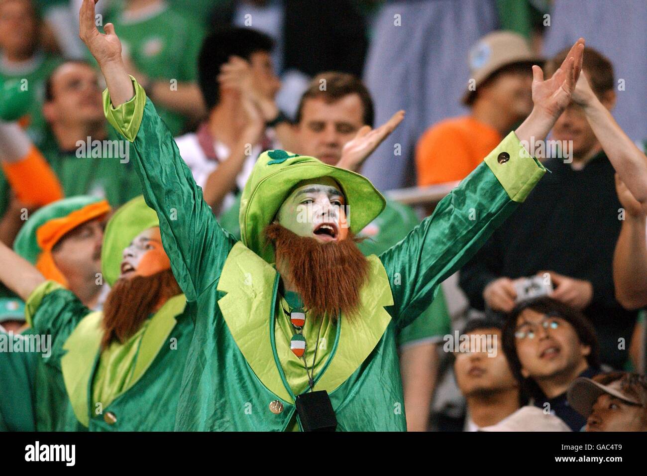 Soccer FIFA World Cup 2002 Group E Germany v Ireland. Irish fans