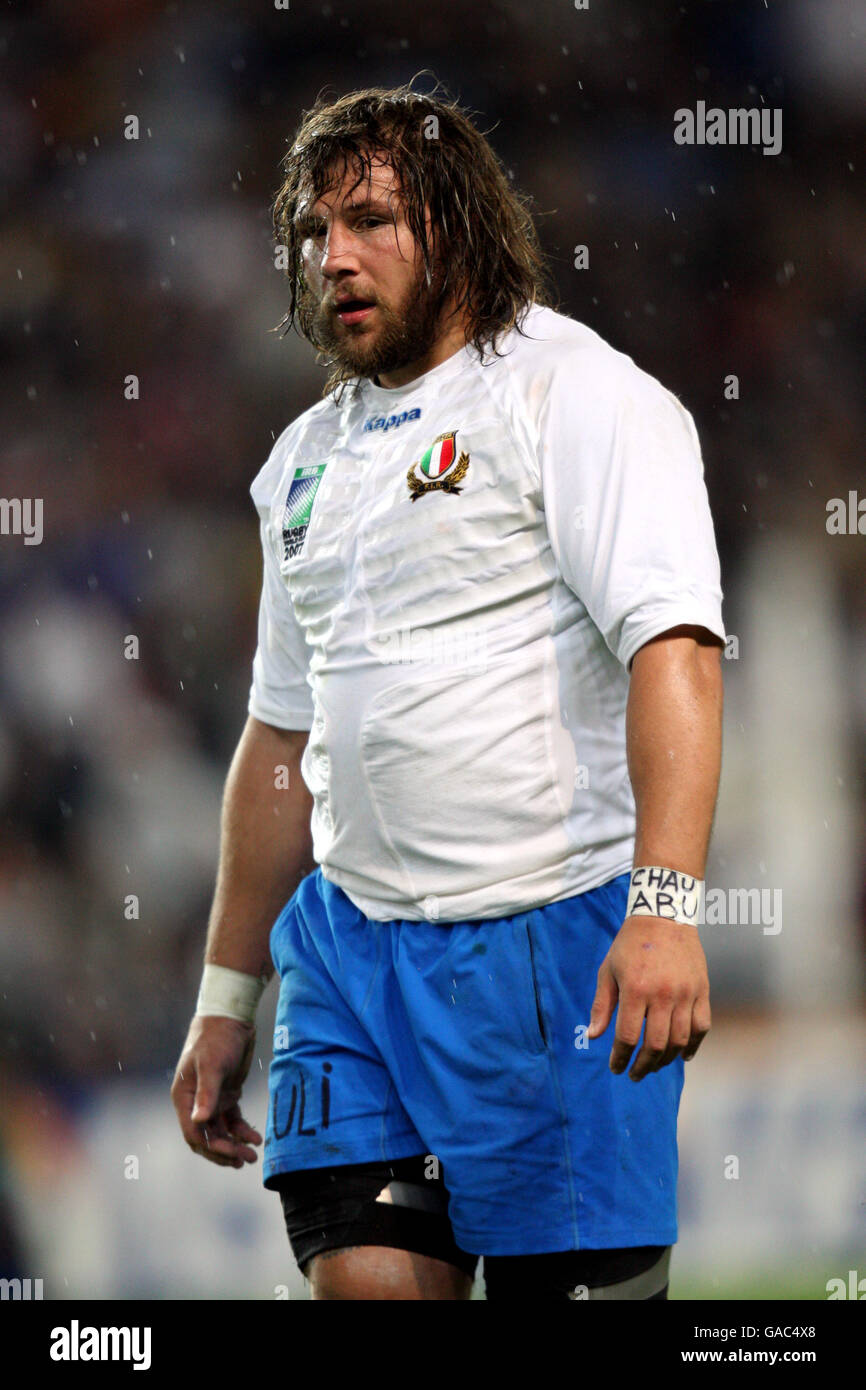 Rugby Union - IRB Rugby World Cup 2007 - Pool C - Scotland v Italy - Stade Geoffroy-Guichard. Martin Castrogiovanni, Italy Stock Photo