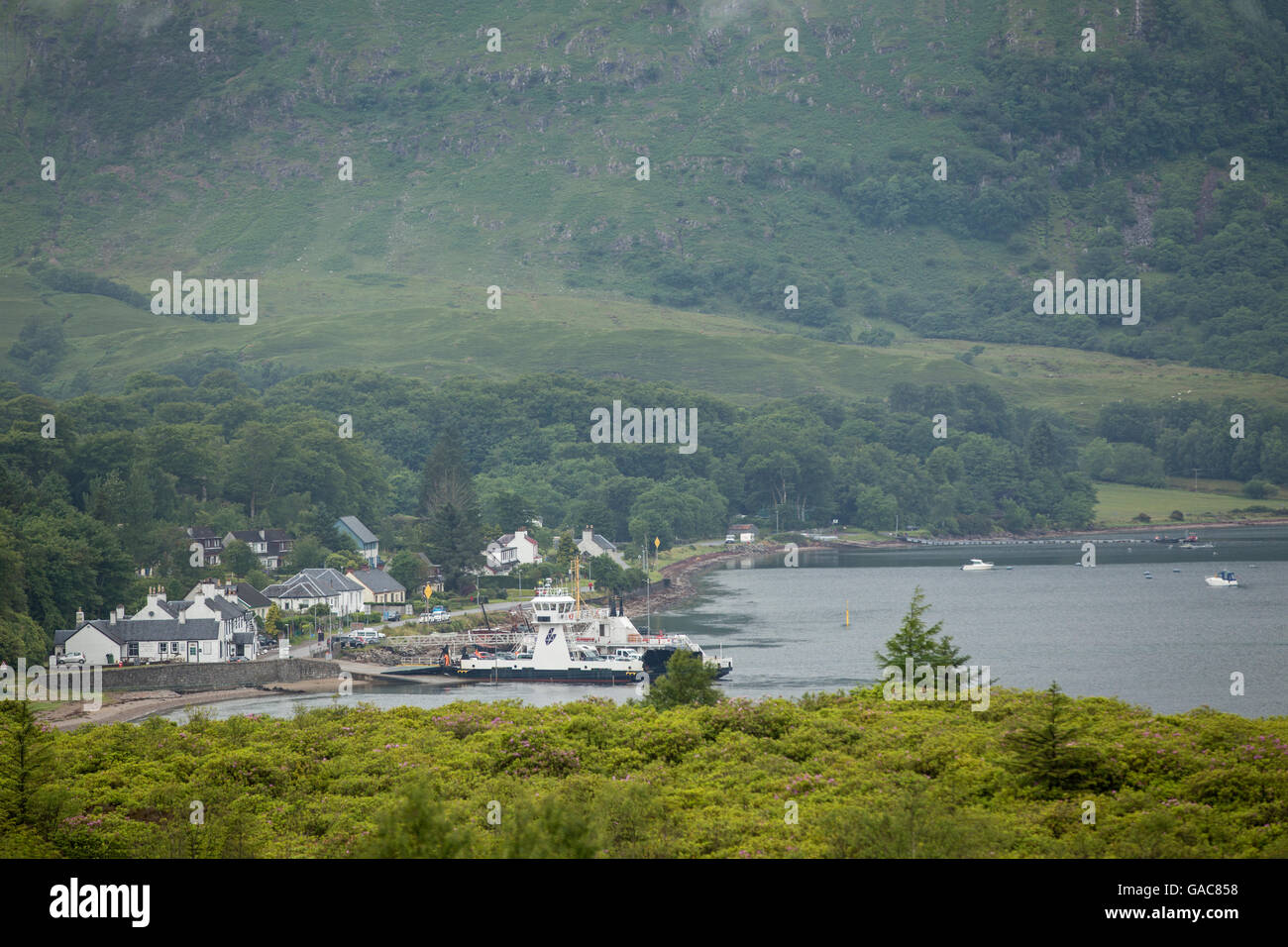 Corran ferry on Loch Linnhe, Highland, Scotland. Stock Photo