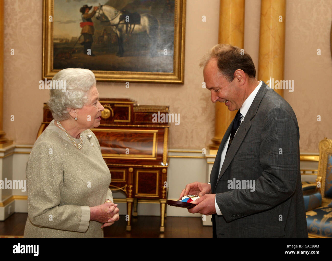 Her Majesty Queen Elizabeth II invests Sir Timothy BernersLee with the