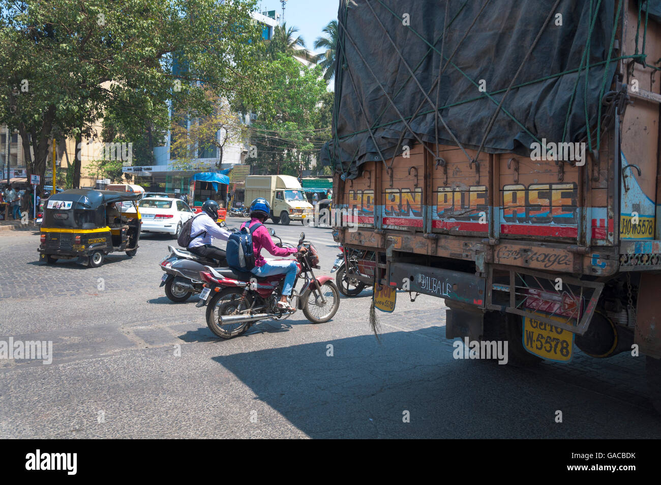 Traffic in Mumbai, India Stock Photo