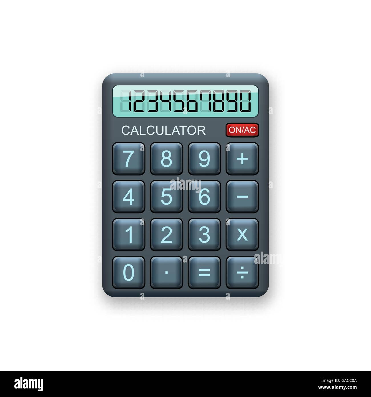 realistic calculator isolated on a white background. Vector ...