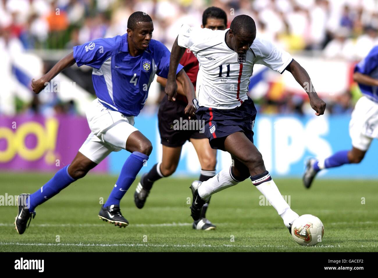 Soccer - FIFA World Cup 2002 - Quarter Final - England V Brazil Stock ...