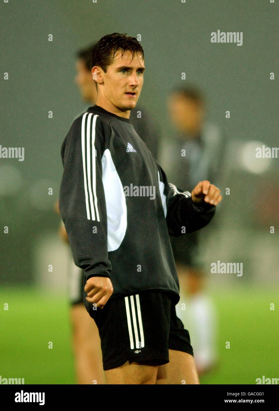 Soccer - FIFA World Cup 2002 - Final - Brazil v Germany - Training. Miroslav Klose of Germany training prior to the World Cup Final in Japan Stock Photo
