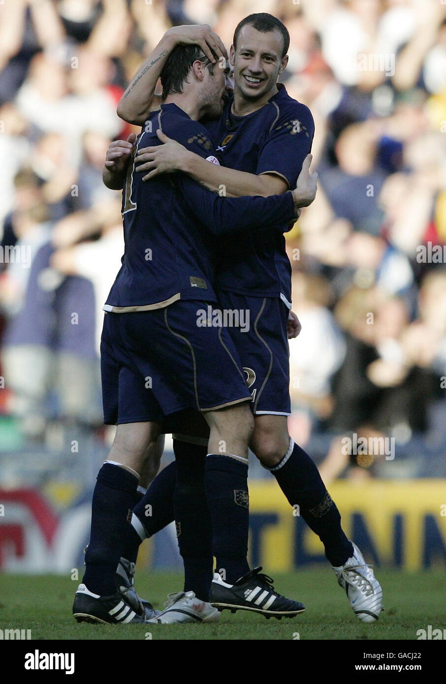 Soccer Full Length Smile Smiling Hugging Celebrating Celebrate Scotland ...