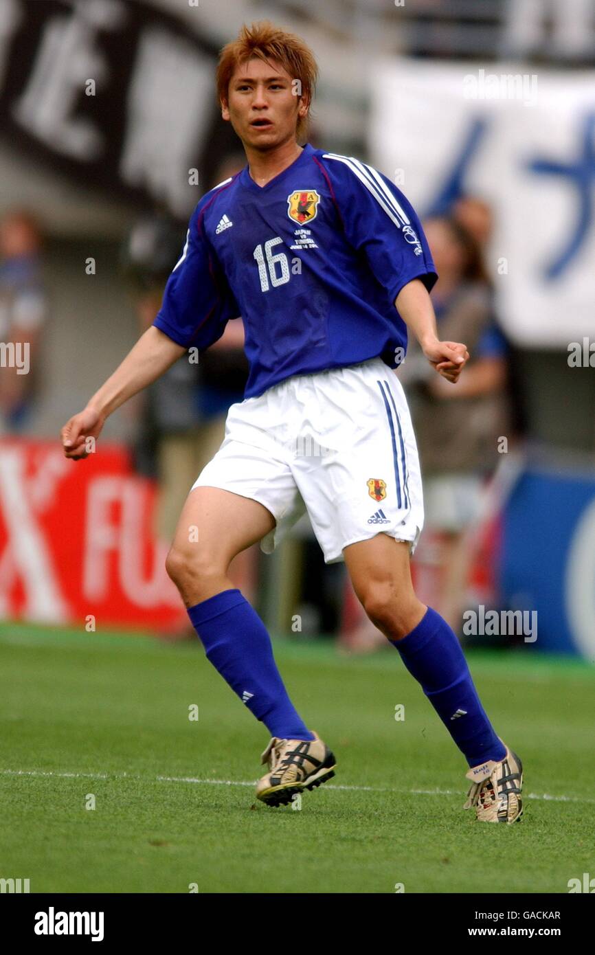 Soccer - FIFA World Cup 2002 - Group H - Tunisia v Japan. Koji Nakata, Japan Stock Photo