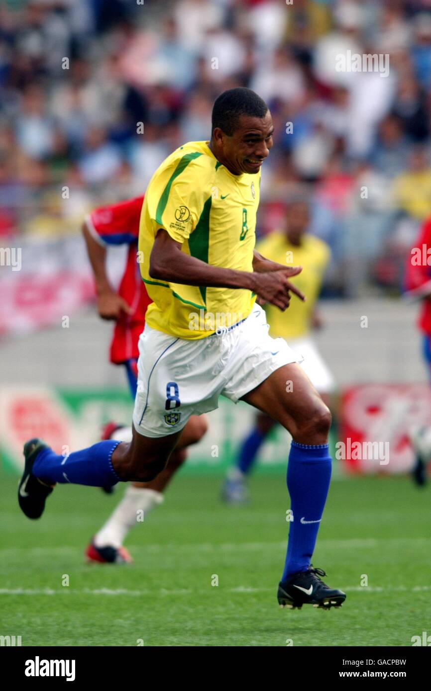 Soccer -FIFA World Cup 2002 - Group C - Costa Rica v Brazil. Gilberto Silva, Brazil Stock Photo