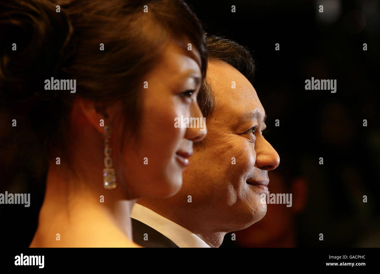 Tang Wei and director Ang Lee arrive for the London Film Festival premiere of Lust Caution, at the Odeon West End in Leicester Square, central London. Stock Photo