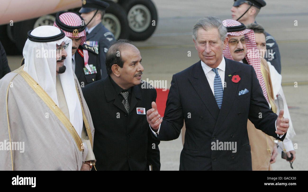 King Abdullah visits Britain Stock Photo