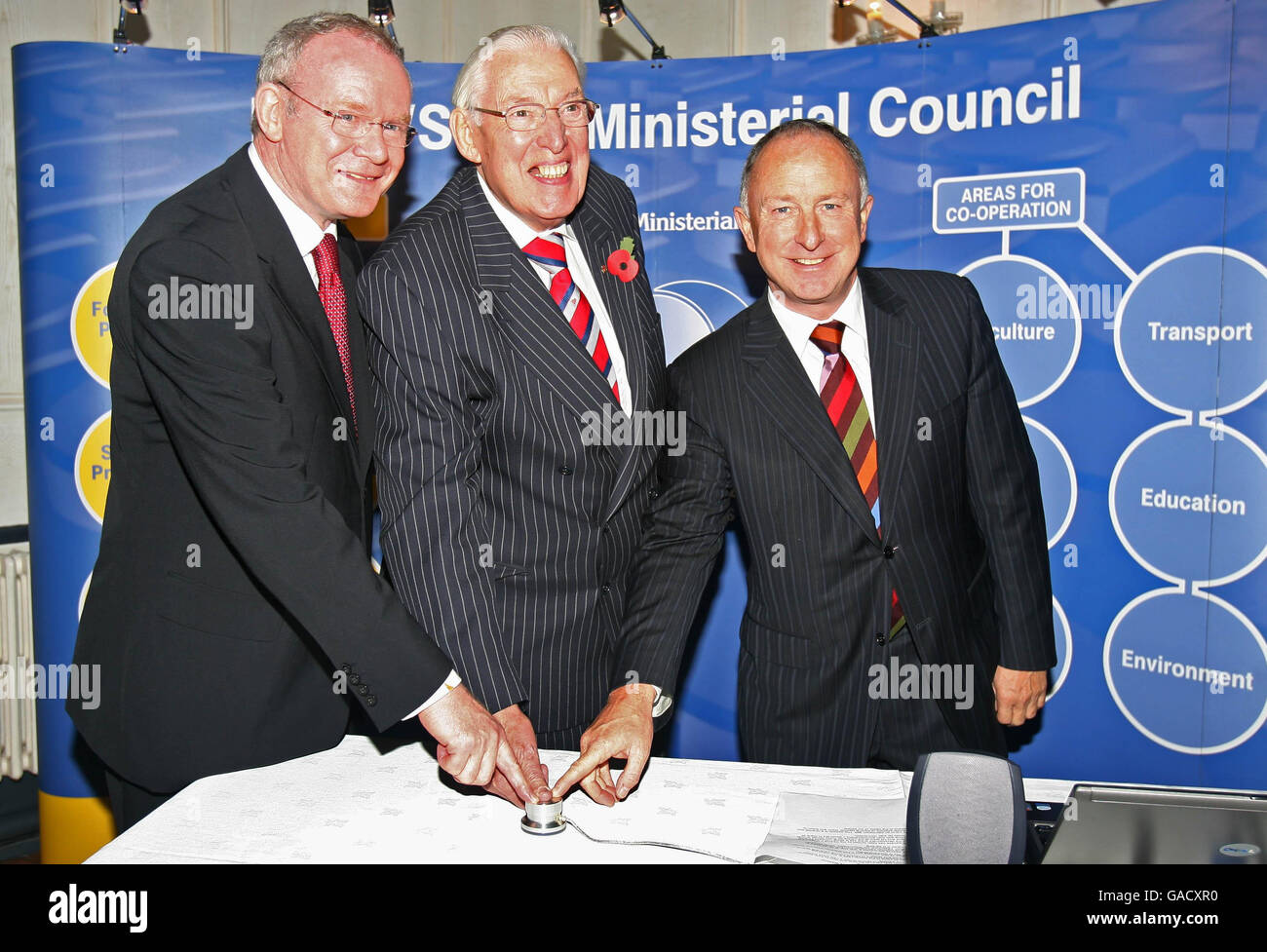 Pictured left to right, Northern Ireland's Deputy First Minister Martin