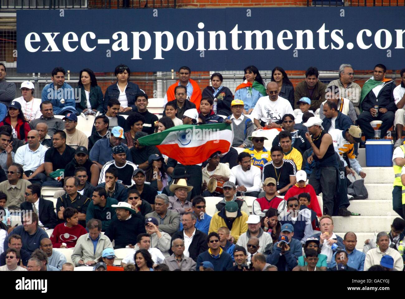Cricket - Natwest Series - India v Sri Lanka. India and Sri Lanka fans enjoy the game Stock Photo
