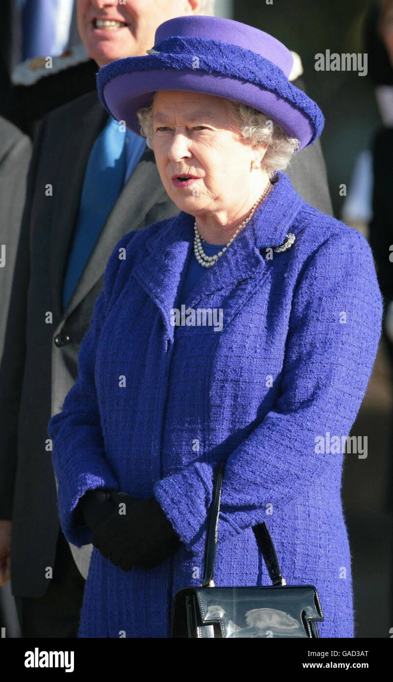 The Queen pictured at the world-famous Pinewood Studios today. Stock Photo