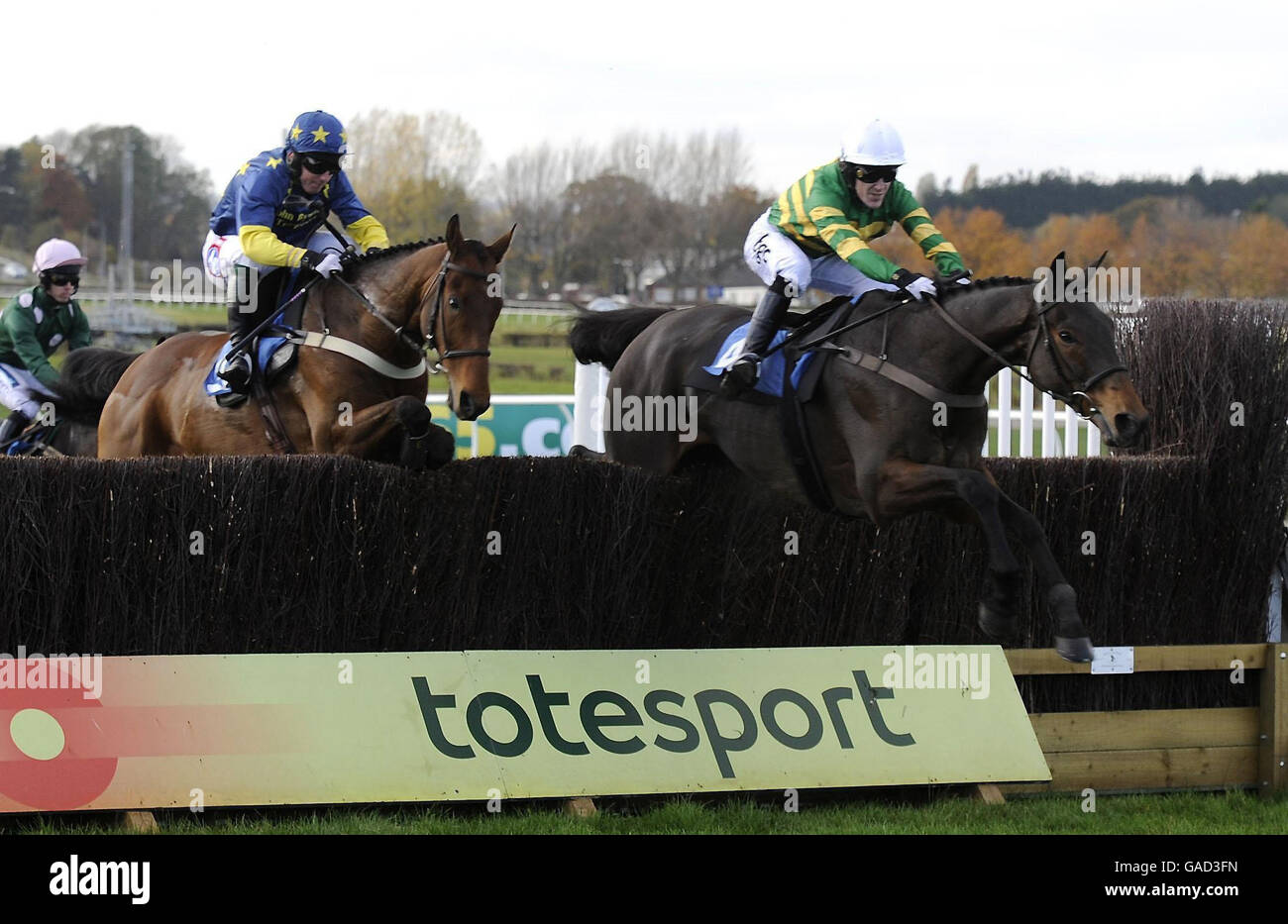 Horse Racing Wetherby Racecourse Stock Photo Alamy