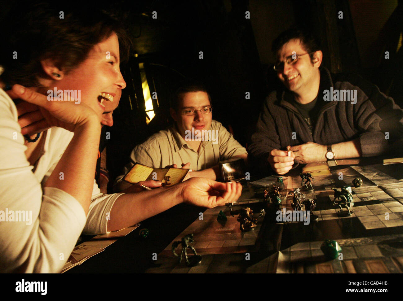 Gamers during the Worldwide Dungeons and Dragons Game Day event at the London Dungeon in south London. Stock Photo