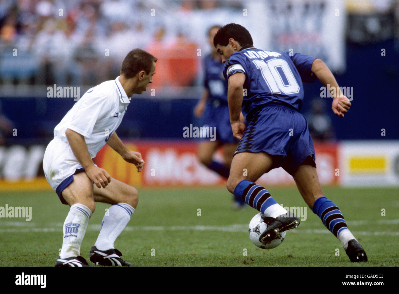 Soccer - World Cup USA 1994 - Group D - Argentina v Greece - Foxboro Stadium Stock Photo