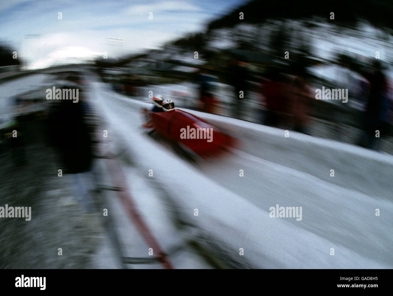 Winter Olympic Games 1992 - Albertville. General view of the Bobsleigh track from the games. Stock Photo