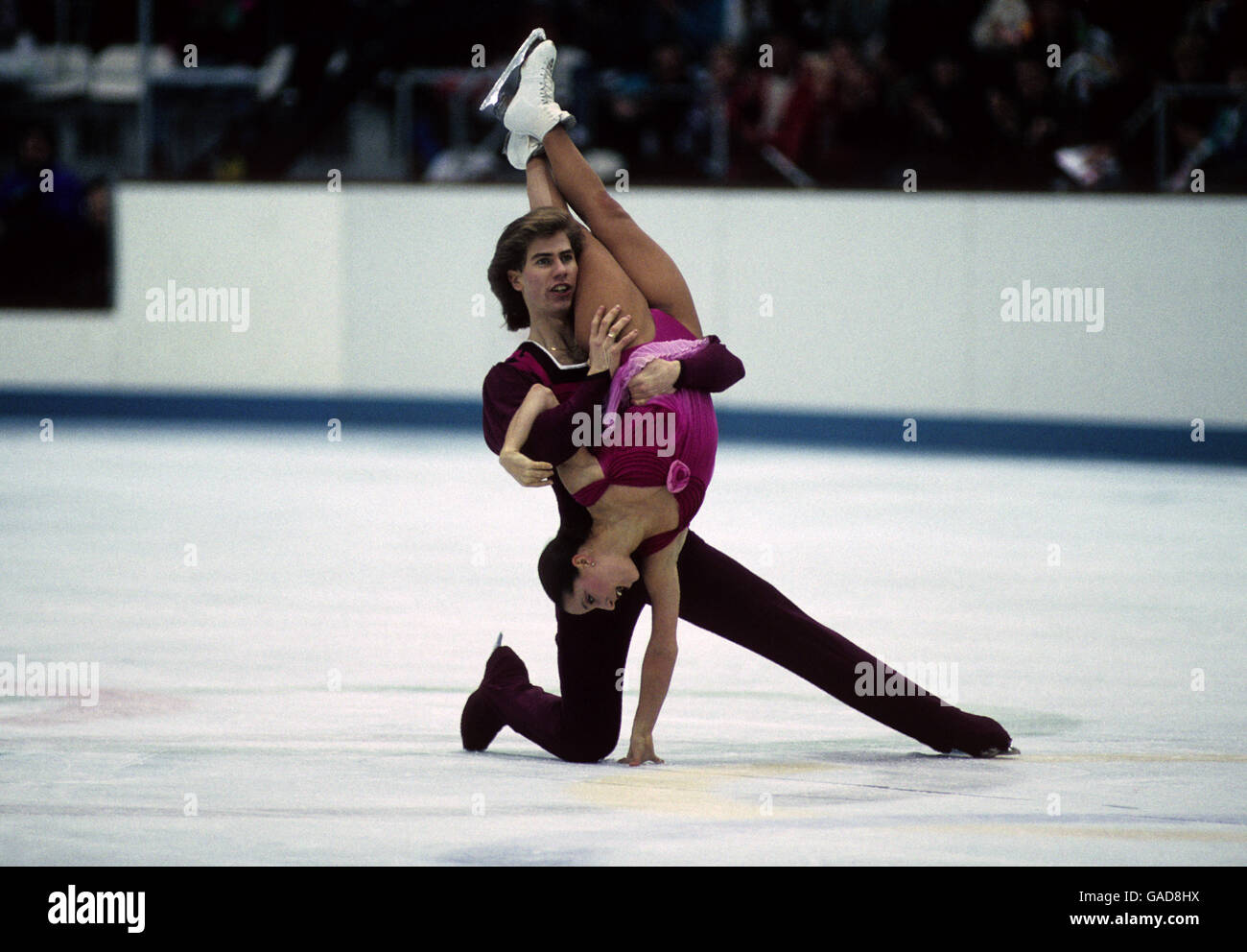 Canada's Mark Janoschak and Jaqueline Petra compete in the Ice Dancing Stock Photo