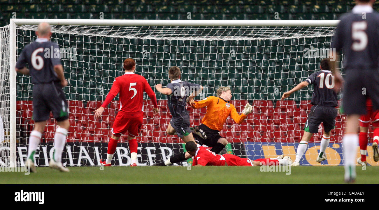 Soccer - UEFA European Championship 2008 Qualifying - Group D - Wales v Ireland - Millennium Stadium Stock Photo