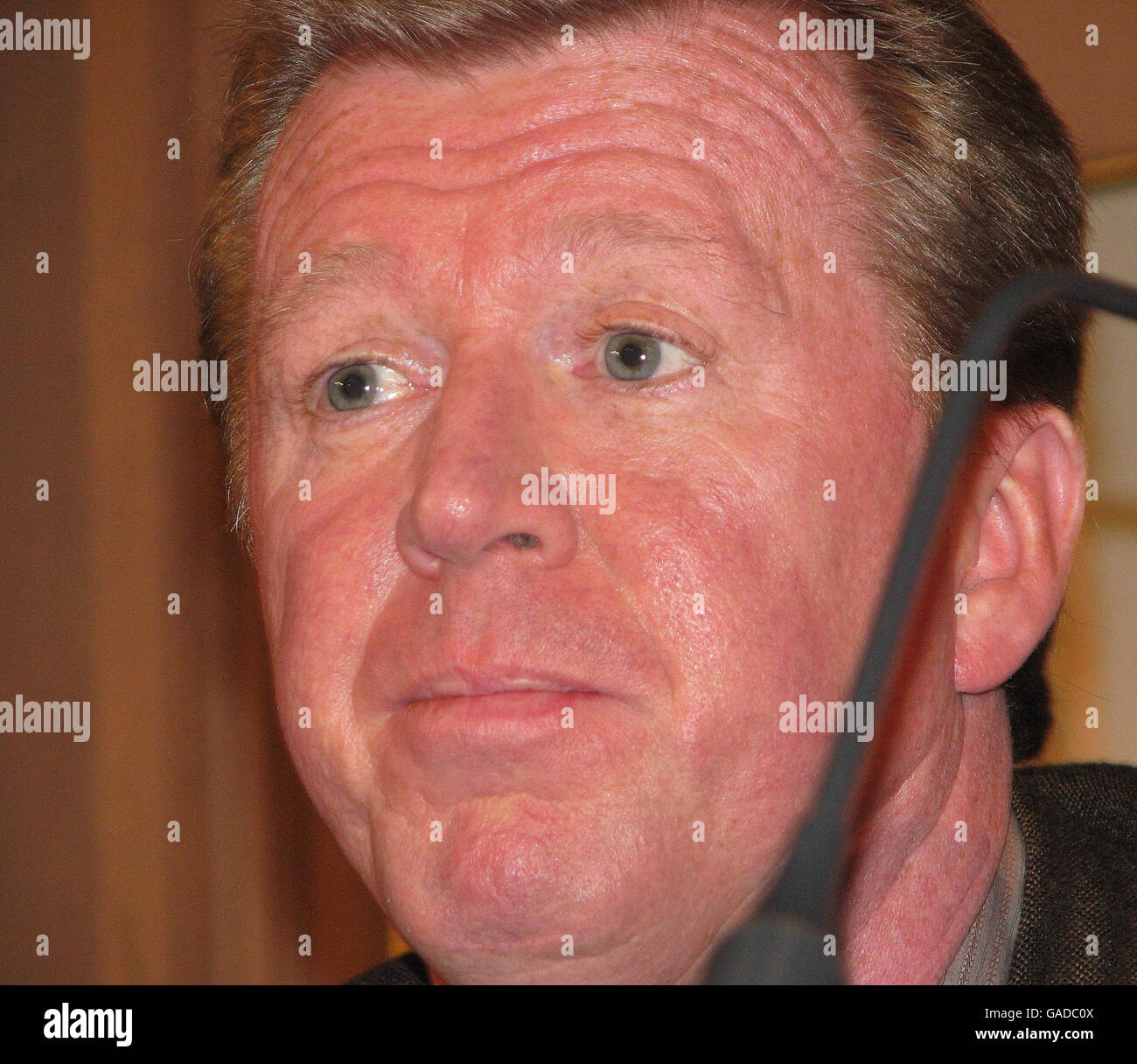 Former England football manager Steve McClaren answers questions from