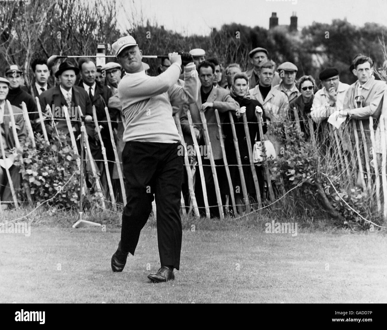 Golf - The Open Championship - Royal Lytham and St Anne's. Jack Nicklaus drives from the 18th tee Stock Photo