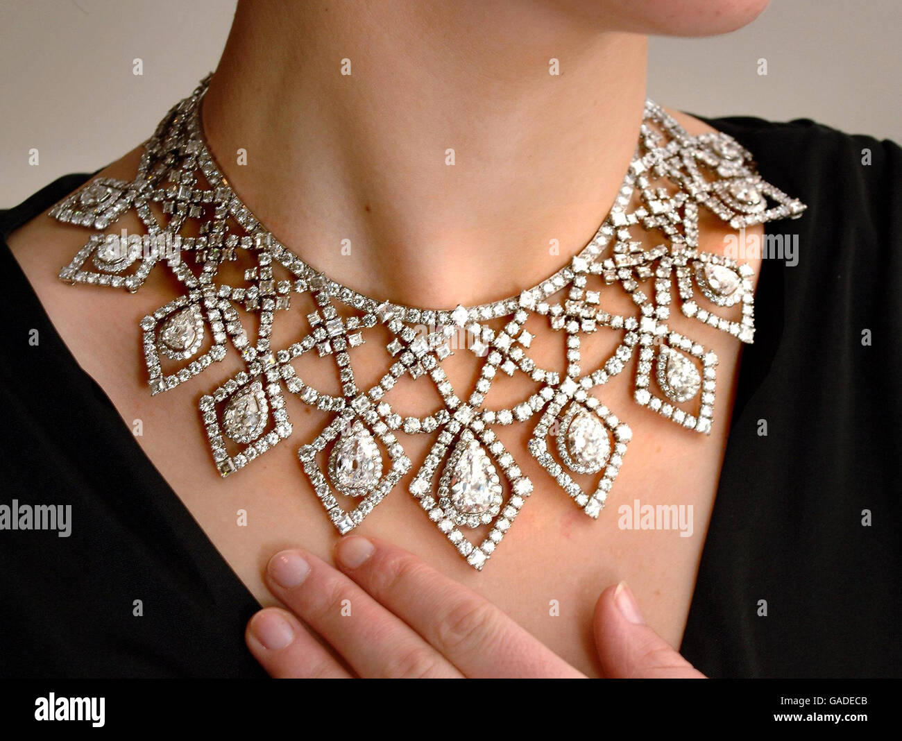 Cartier necklace auction Stock Photo 