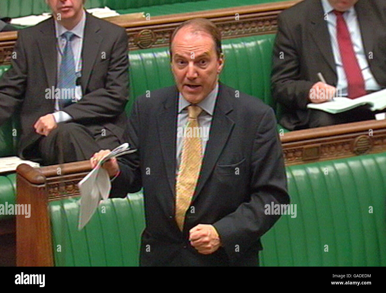 Liberal Democrat's Constitutional Affairs secretary Simon Hughes speaks in the House of Commons, London. Stock Photo