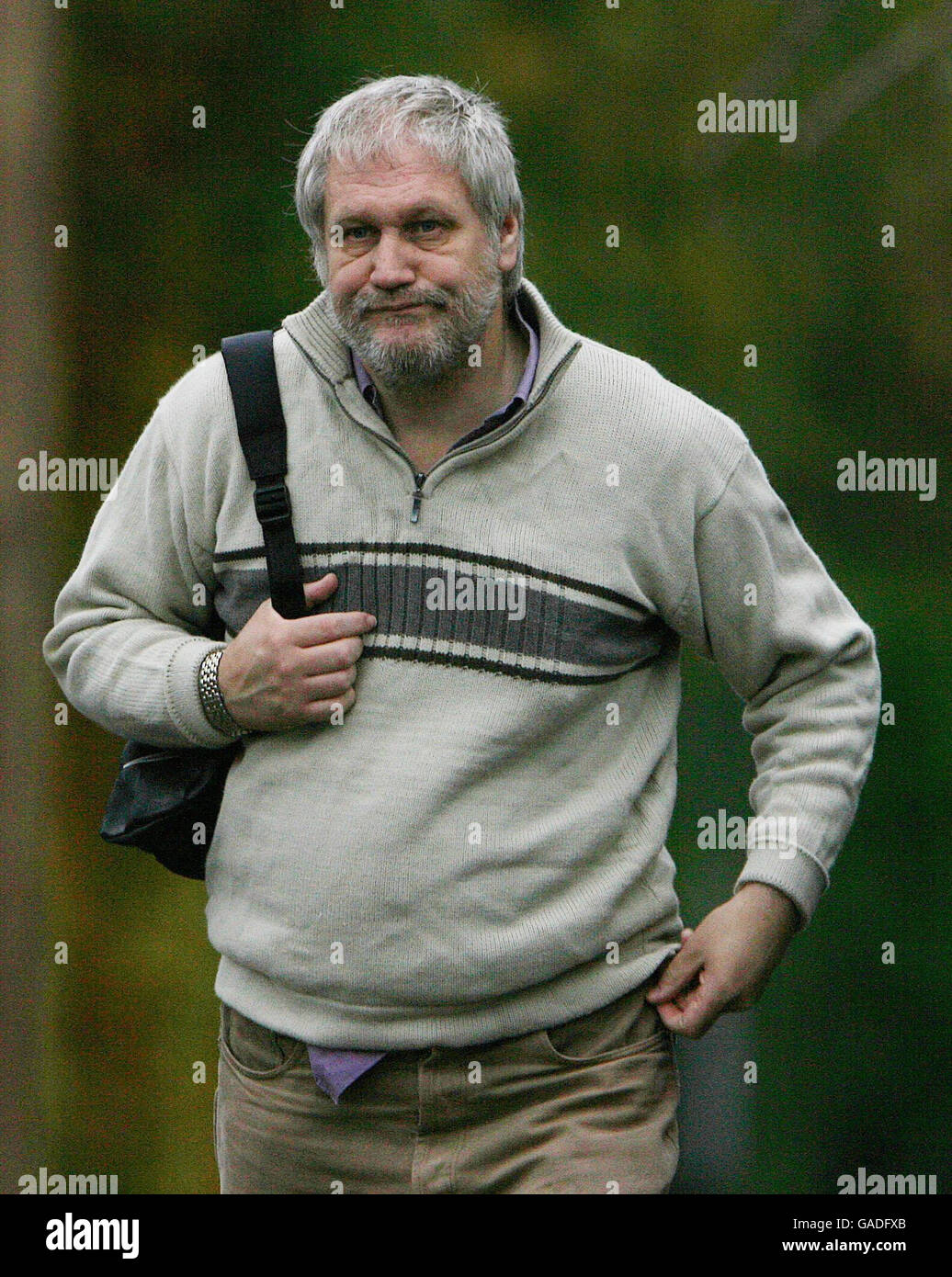 Lottery winner and convicted rapist Iorworth Hoare leaves his house in Darras Hall, Ponteland near Newcastle. Stock Photo