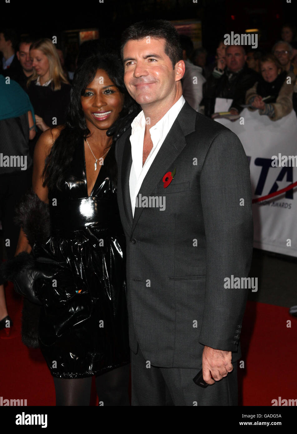 Sinitta and Simon Cowell arriving for the 2007 National Television Awards (NTA's) at the Royal Albert Hall, west London. Stock Photo