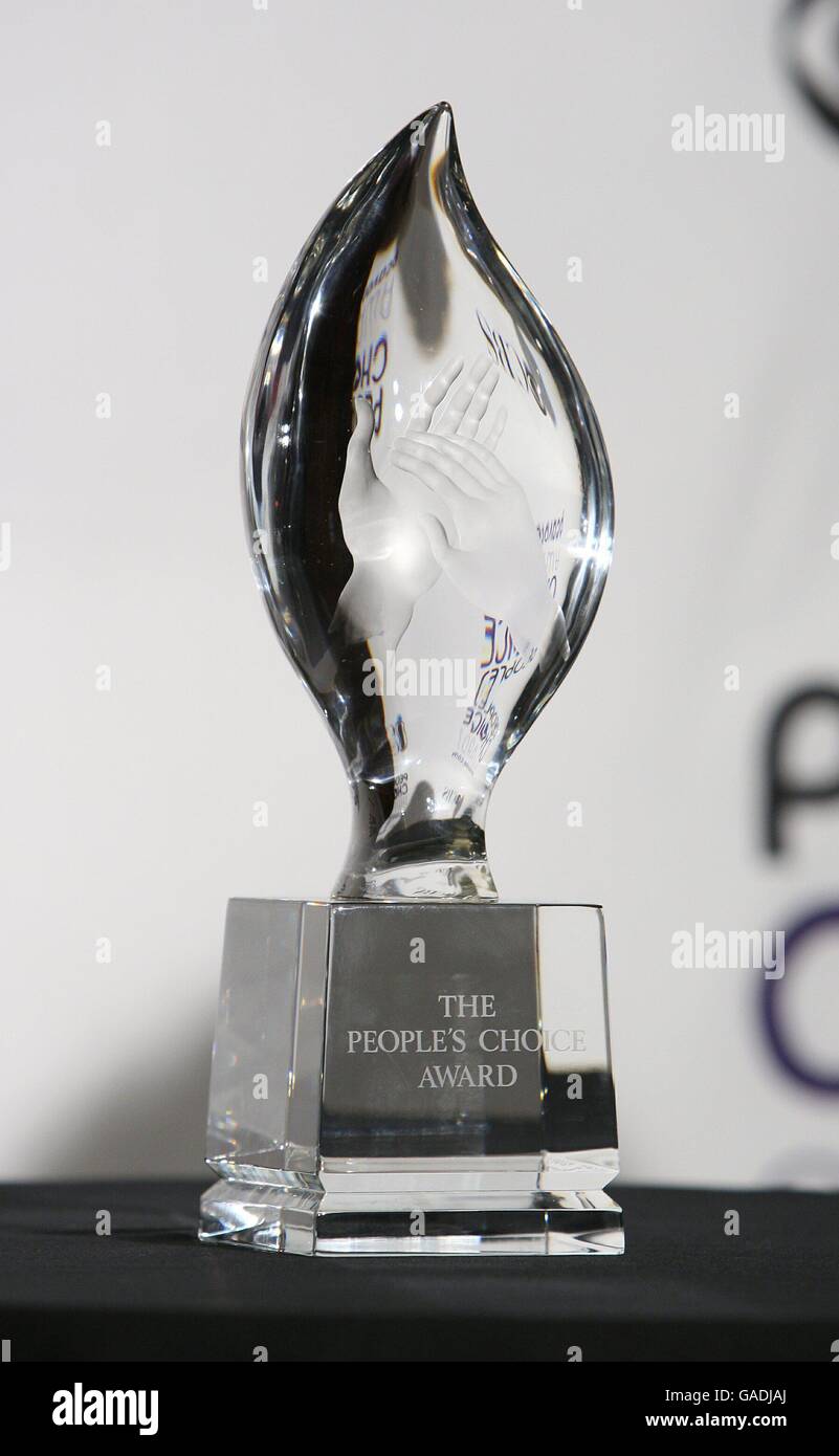 The People's Choice Award trophy a press conference to announce the