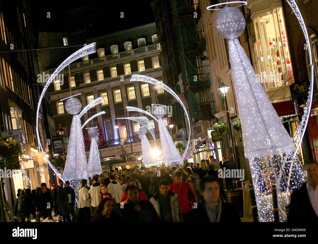 The Christmas Angel Lights switched on by Myleene Klass and Kindred