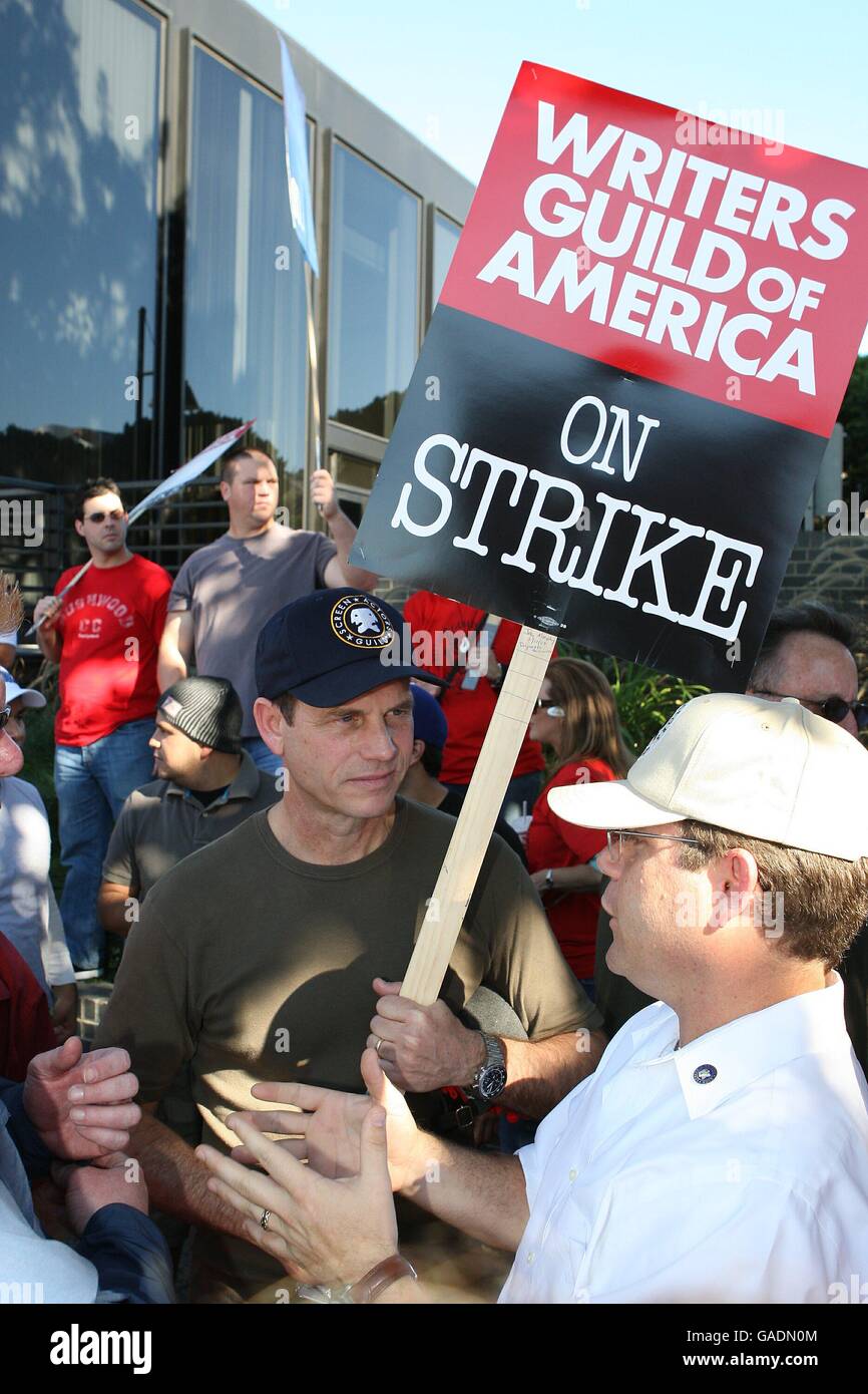 Writers Guild Strike - Los Angeles Stock Photo