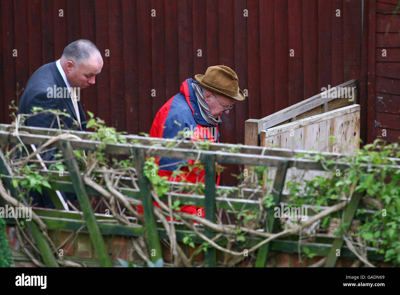 Search goes on at house after body discovery Stock Photo