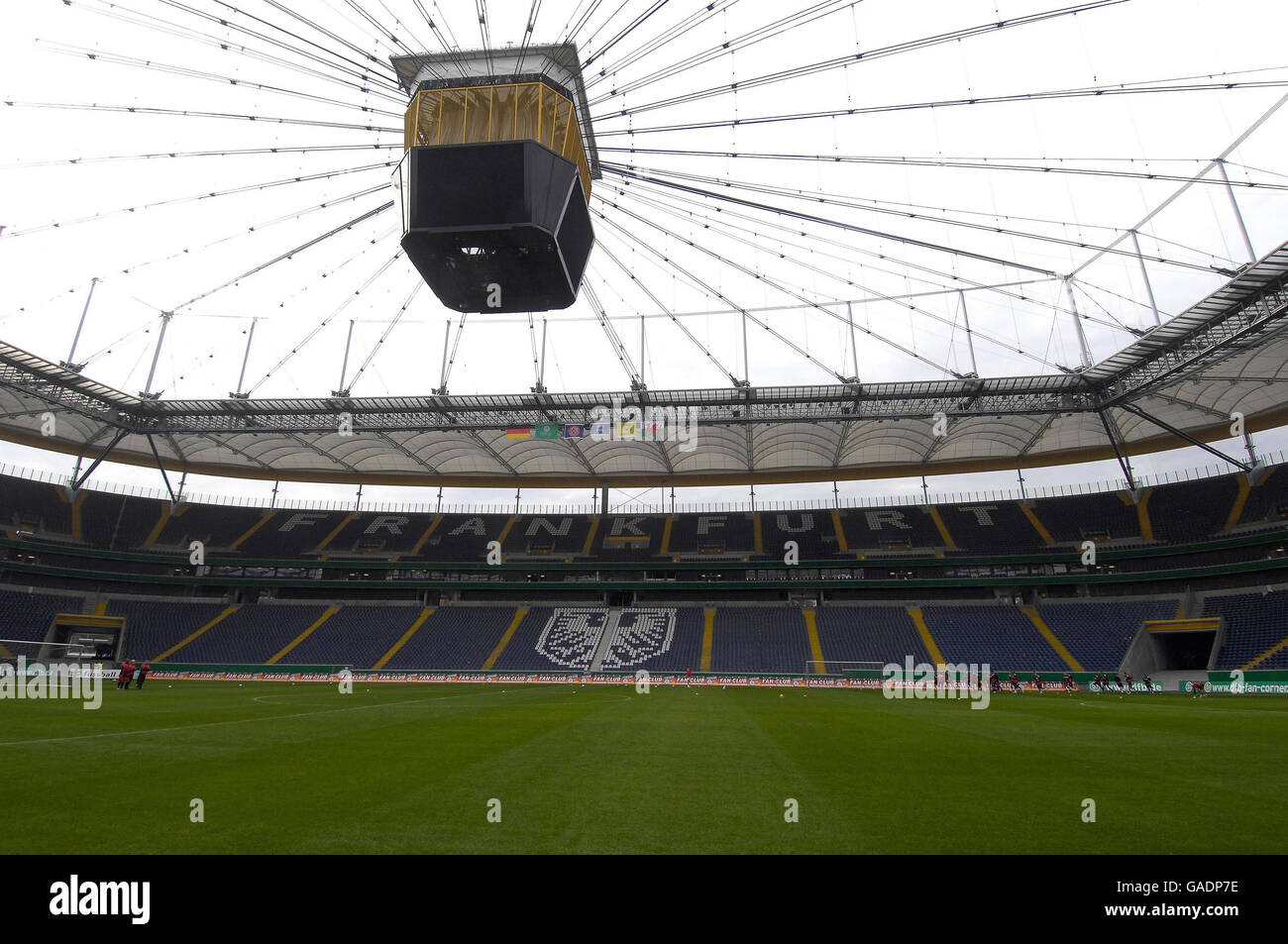 Wales' players during a training session at Commerzbank Arena, Frankfurt, Germany. Stock Photo