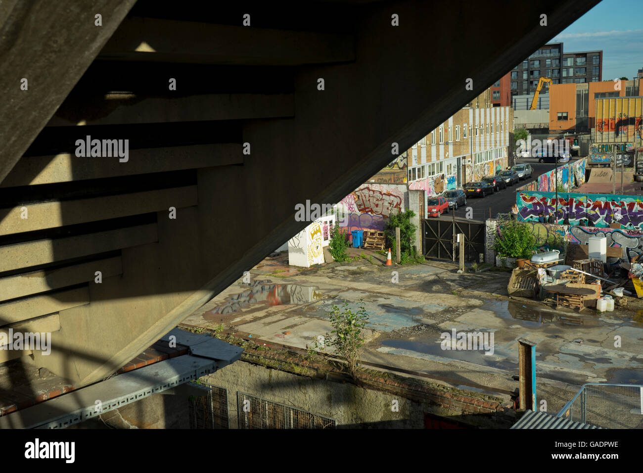 Hackney Wick warehouses and pubs converted to art studios near Olympic