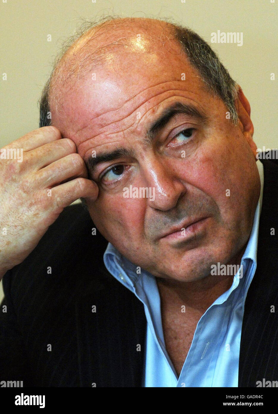 Russian billionaire Boris Berezovsky at a news conference today on the first anniversary of the death of his friend Alexander Litvinenko. Stock Photo