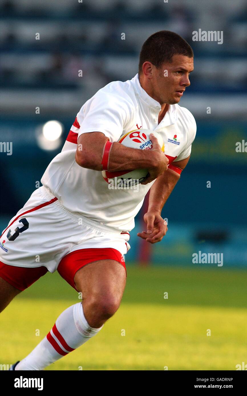 Commonwealth Games - Manchester 2002 - Rugby 7's - England v Kenya. Henry Paul, England Stock Photo