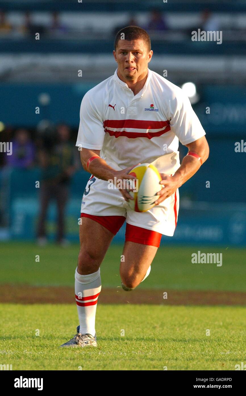 Commonwealth Games - Manchester 2002 - Rugby 7's - England v Kenya. Henry Paul, England Stock Photo