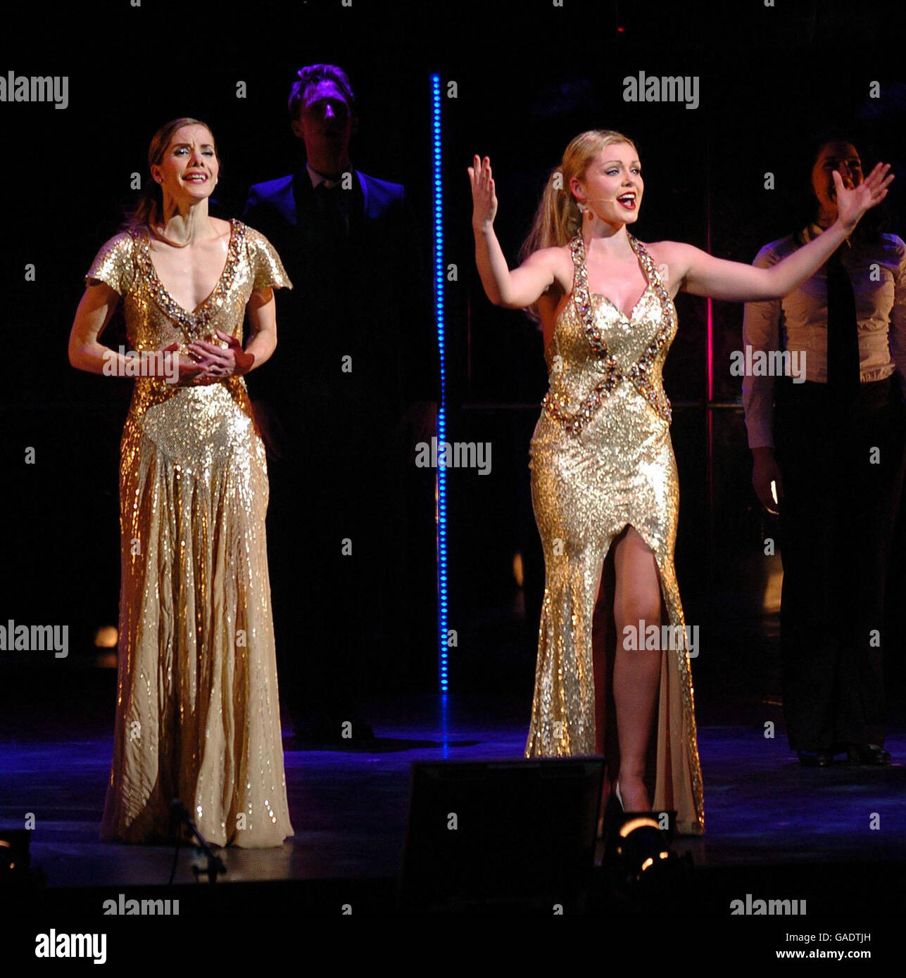 Darcey Bussell and Katherine Jenkins perform during the press night for Viva La Diva at the Lyric Theatre, The Lowry, Salford Quays in Manchester. Stock Photo