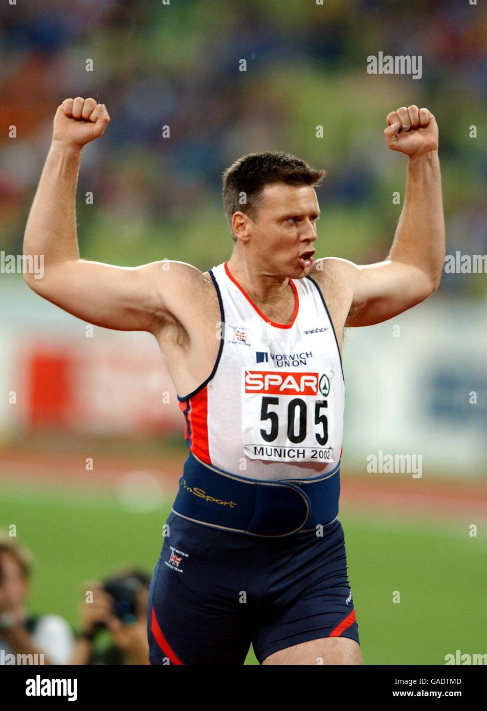 Steve backley javelin european championships hires stock photography
