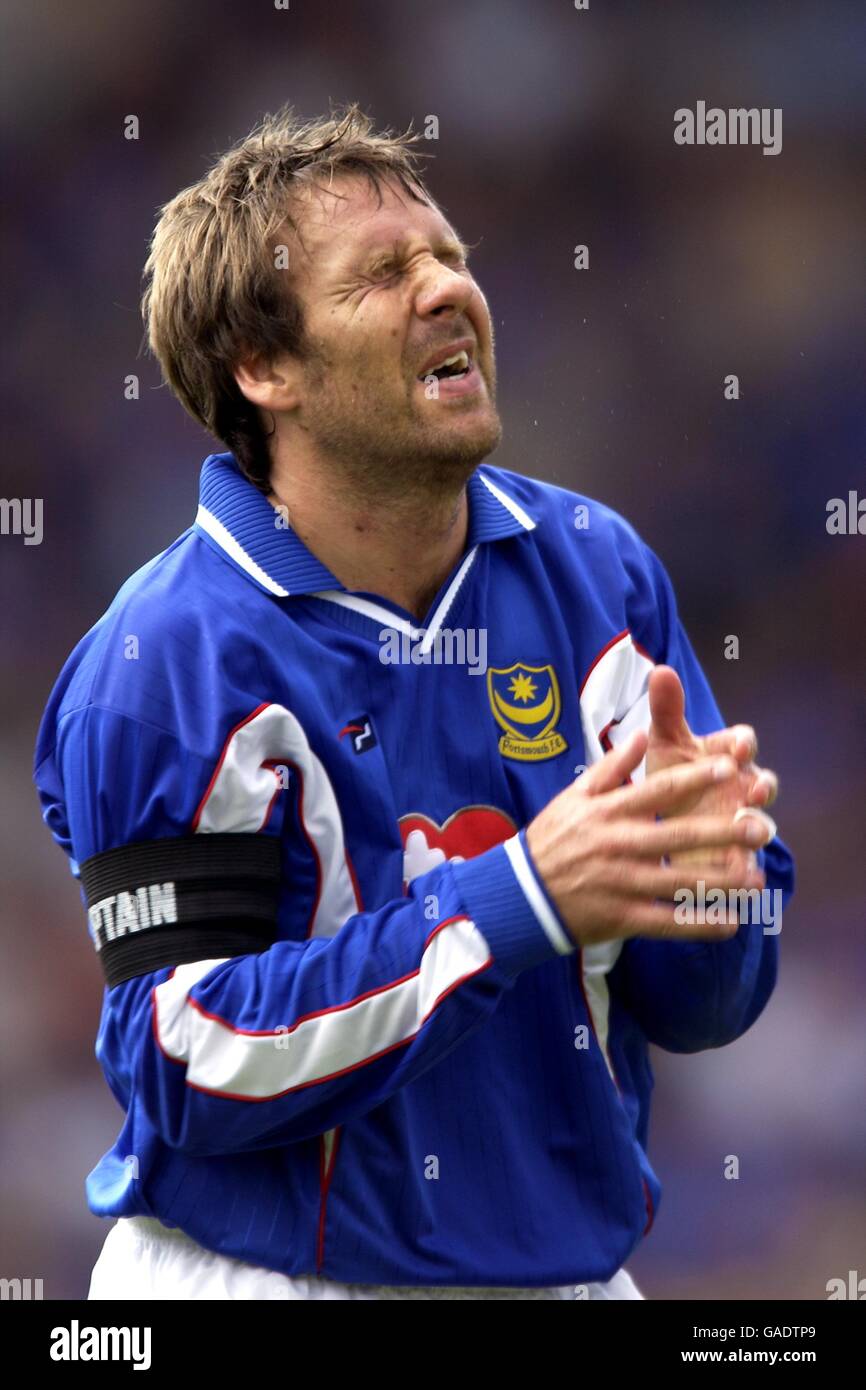Soccer - Nationwide League Division One - Portsmouth v Nottingham Forest. Portsmouth's Paul Merson reacts after his shot went wide of the goal Stock Photo